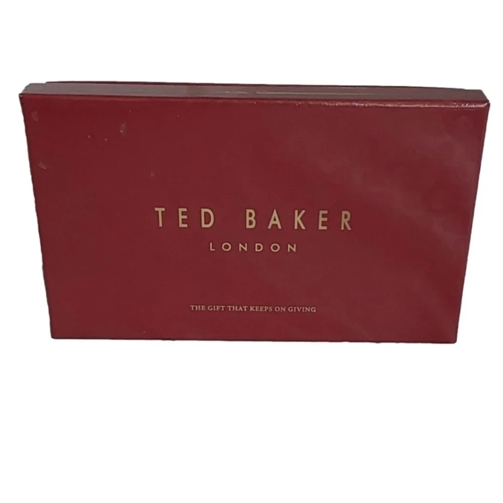 TED BAKER LONDON 2 PIECES MEN'S MONEY CLIP &  BLACK CARD‎ HOLDER